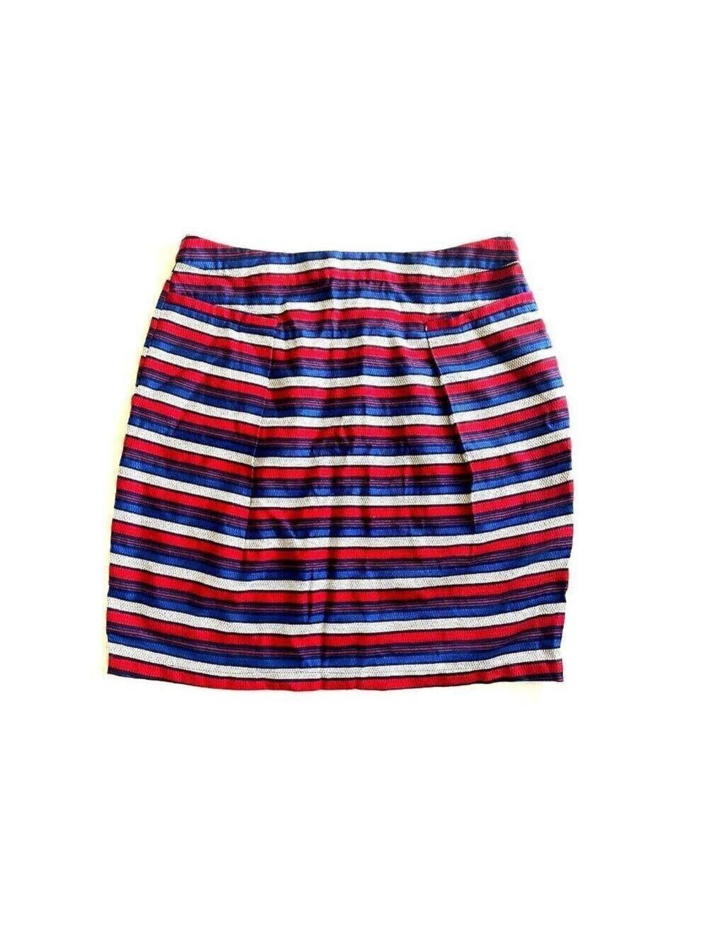 41 Hawthorn Women's Striped Blue & Red Mini Skirt Size Large